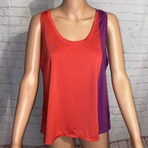 Joy Lab orange & purple workout tank top size large